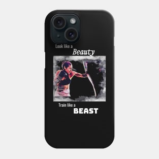 Woman boxing: Motivational quote Phone Case