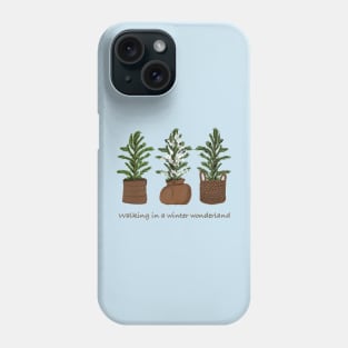 Three Christmas Trees And Snow Phone Case