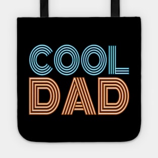 Simple Cool Dad Father's Day Neon Retro Typography Tote