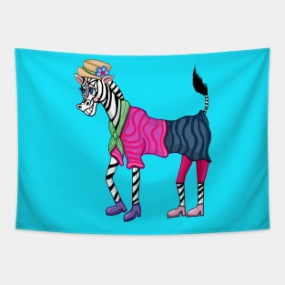 Stylish Fashionista Zebra Tapestry