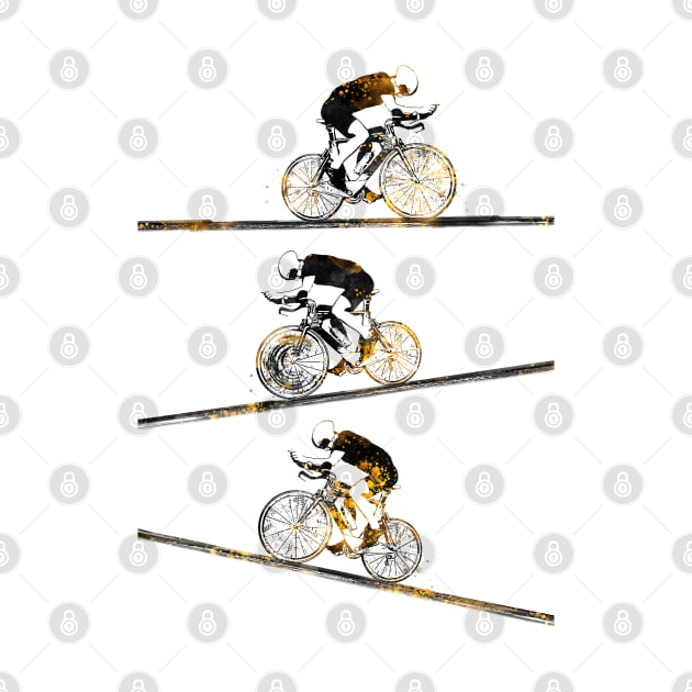 3 cyclers sport art #cycling #sport by JBJart