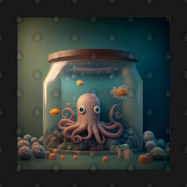 Baby Octopus by Buff Geeks Art