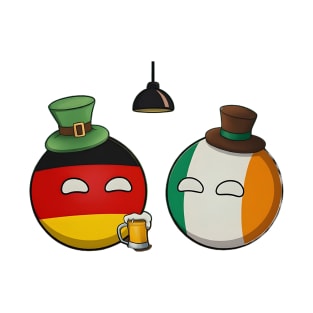 Ireland Polandball and Germany Countryball Shirt St. Patrick's day T-Shirt