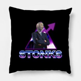 Stonks Aesthetic Pillow