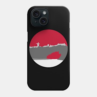 Sunset over Solitude - Red Phone Case