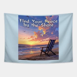 Beach, Beach vibes, summer vibes, holidays, vacation, graduation day, Graduation 2024, class of 2024, birthday gift, Father's day, Find Your Peace by the Shore! gifts for grads! Tapestry