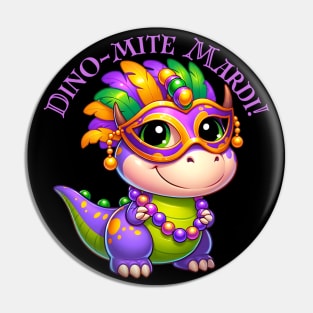 Dino-mite mardi gras Pin