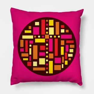 Stained Glass Window Circles 30 Pillow