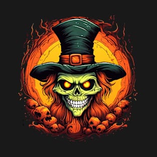 Eerie Halloween Ghoul Art - Spooky Season Delight T-Shirt