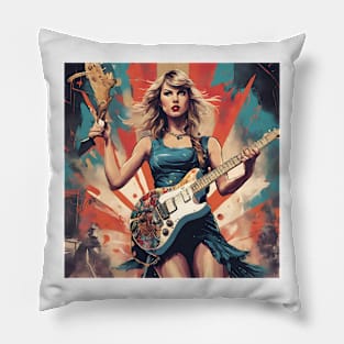 Taylor Swift vintage dnd style art Pillow