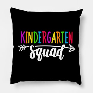 Team Kindergarten Squad Tee Teacher Back To School Gift Pillow