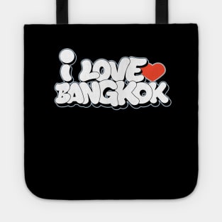 I love Bangkok graffiti letters style Tote