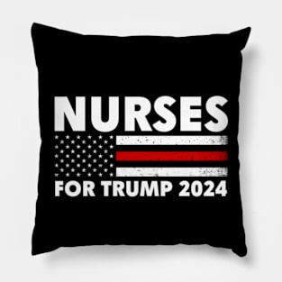 Nurses For Trump 2024 Pillow