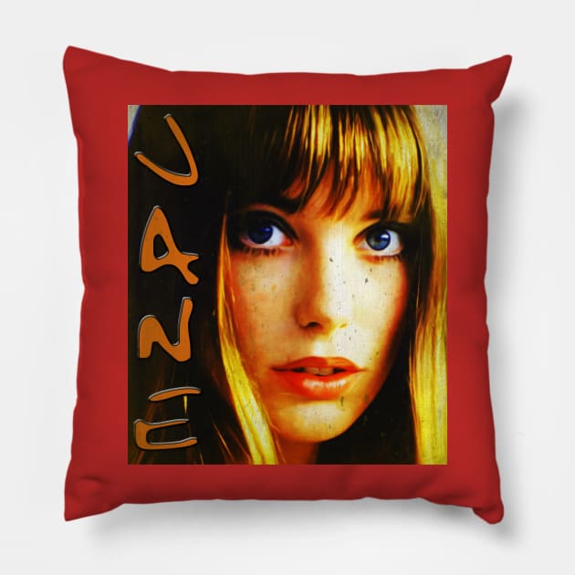 Jane Birkin//Vintage Potrait Pillow by CreatenewARTees