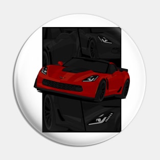 Z06 DARK-RED Pin