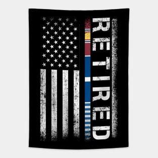 Retired Korean War Veteran T-Shirt Gift for Military Men Women Proud Korean War Veteran Tapestry