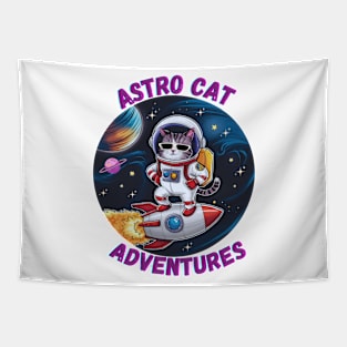 Cat Astronaut Tapestry