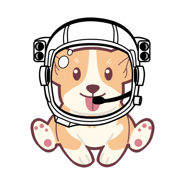 Space Corgi - The Cool Astronaut Puppy! by LukjanovArt