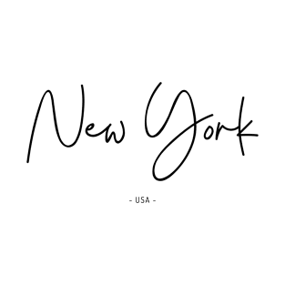 New York, USA Design (BLACK PRINT) T-Shirt