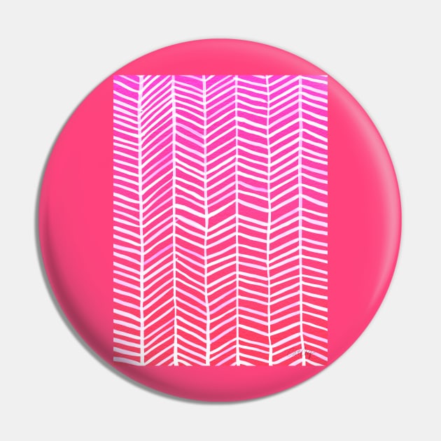 Herringbone Pink Pin by CatCoq