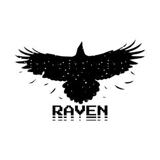 Raven Pixel Retro Art T-Shirt