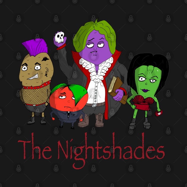 The Nightshades Goth Vegetable Family by JonnyVsTees