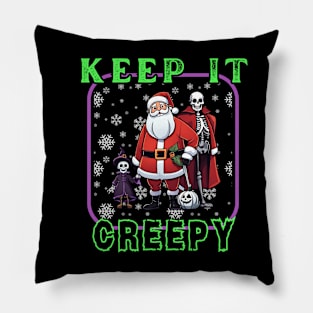 Santa and his Halloween friends. Pillow