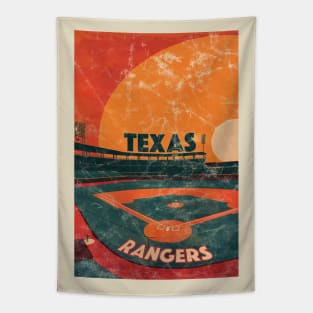 Midcentury Texas Rangers Stadium Tapestry