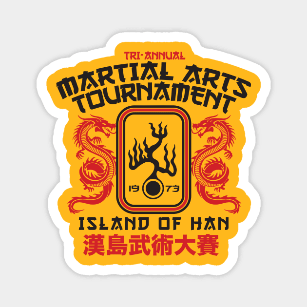 Island of Han Martial Arts Tournament Magnet by MindsparkCreative