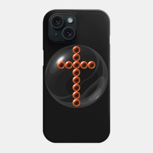 Orange Cross in Glass Ball Phone Case