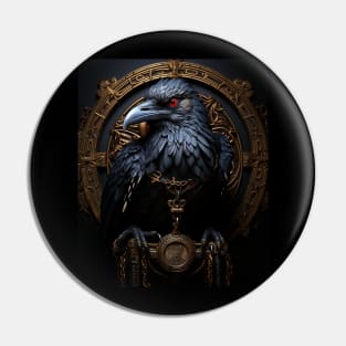 Raven Viking Wisdom Tattoo Art Pin