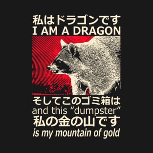 Dragon Raccoon Japanese T-Shirt