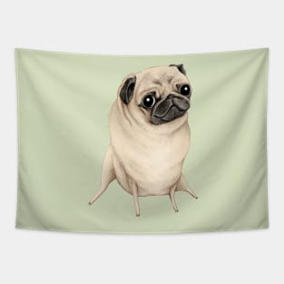 Sweet Fawn Pug Tapestry