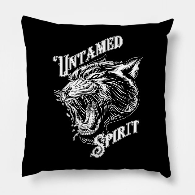 Leopard Untamed Spirit Pillow by Tonymidi Artworks Studio