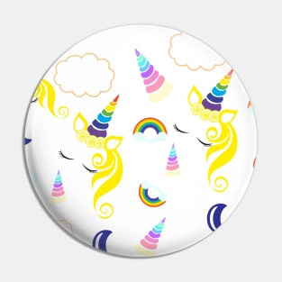 Unicorn pattern Pin