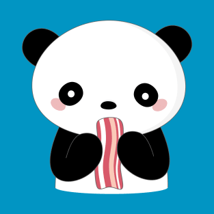 Kawaii Bacon Loving Panda T-Shirt T-Shirt