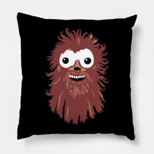 Happy Bigfoot Face Pillow