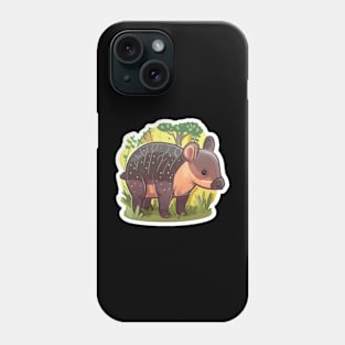 Cute Mountain Tapir Illustration - Adorable Animal Art Phone Case