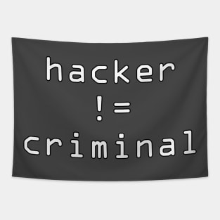 Hacker != Criminal Tapestry