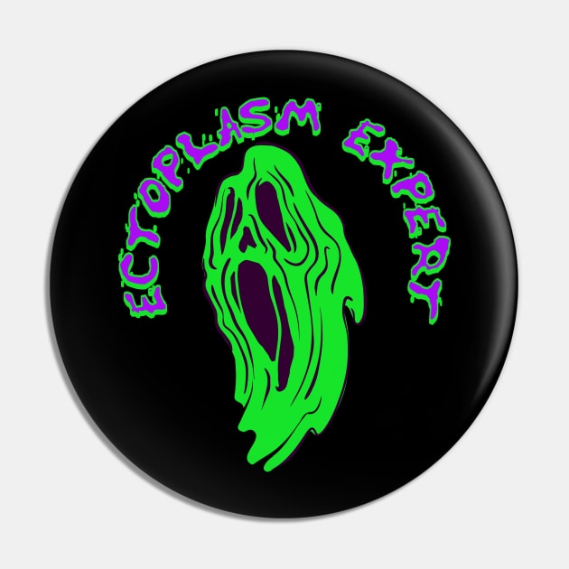 Ghost Hunting Ectoplasm Expert Pin by Curio Pop Relics