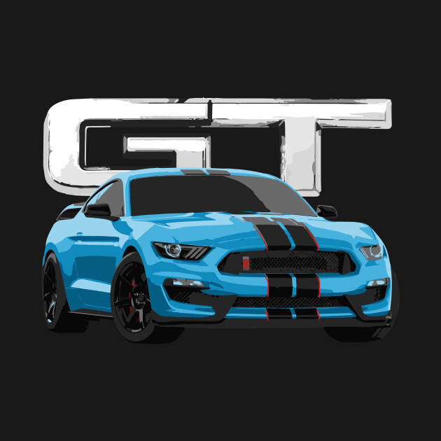 MUSTANG GT GT350R VELOCITY BLUE by cowtown_cowboy