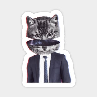 Humanized Funny Cat Magnet