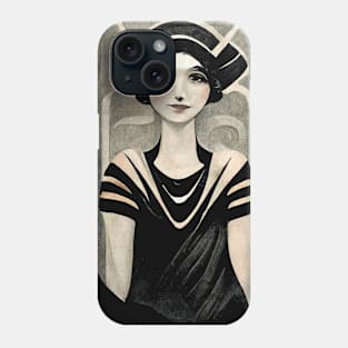 Art Deco Flapper Girl Watercolor Phone Case