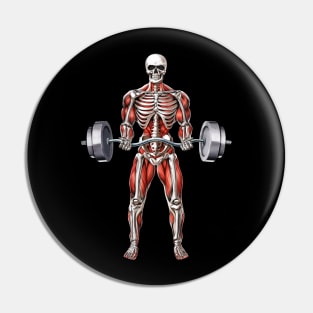 Skeleton Fitness Workout Pin