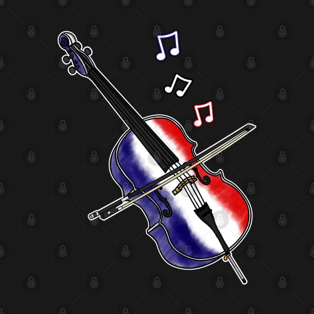 Cello French Flag Cellist France Musician by doodlerob