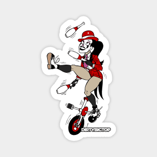 Juggler Clown Girl Pin Up Magnet