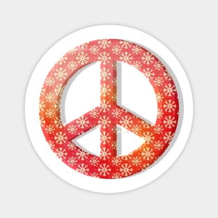 Christmas peace sign Magnet