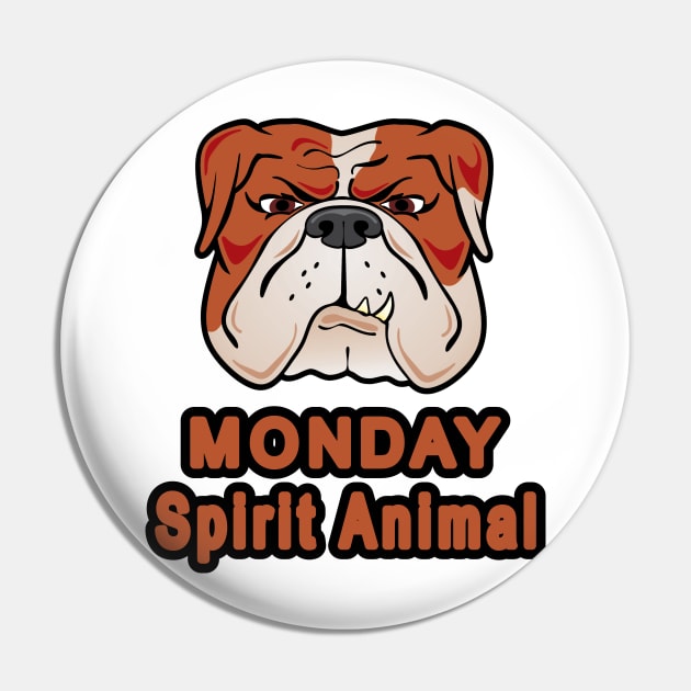 Funny Bulldog Shirt Pin by halfkneegrow