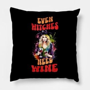 Even Witches need Wine Pillow