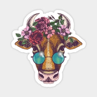 Cow Flower Head Magnet